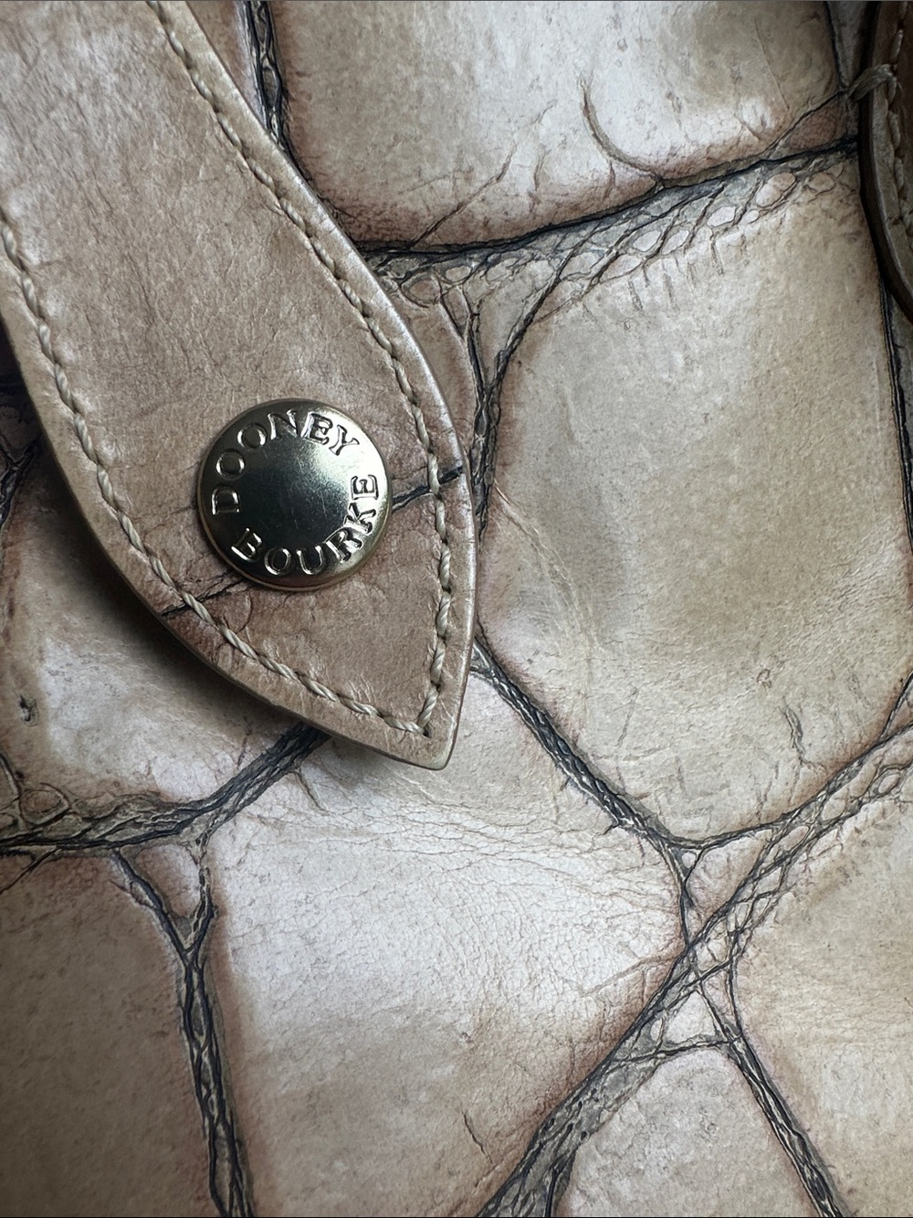 Dooney & Bourke Metallic Gold Croc-Embossed Tote - Picture 6 of 8